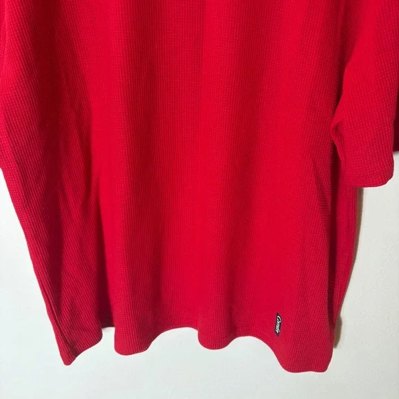 Comfrt Waffle Knit Lounge Set Size Large Red Matching Top Shorts 2 Piece NWOT - Picture 4 of 15